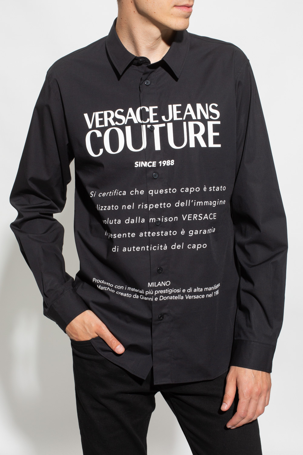 Black Printed shirt Versace Jeans Couture - Vitkac GB